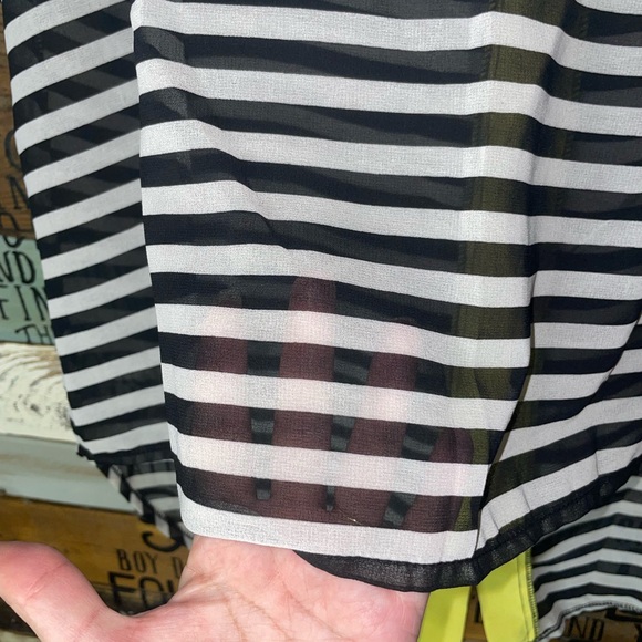 NWT Lucy Diamonds Sheer High Low Open Back Top 3X - Picture 2 of 11